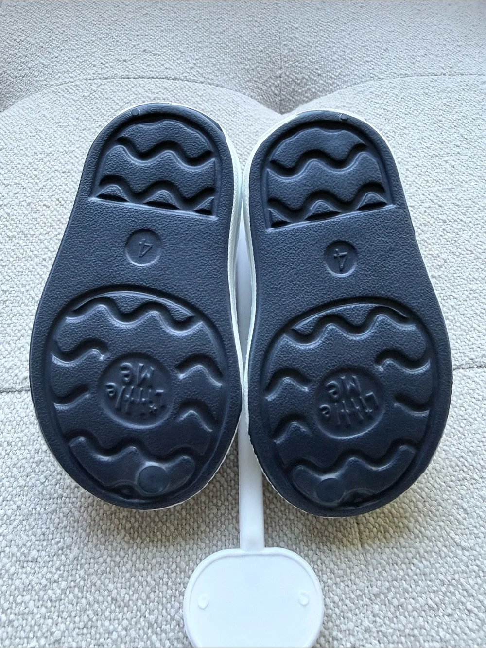 NWT Little Me navy blue/ white size 4 water shoes